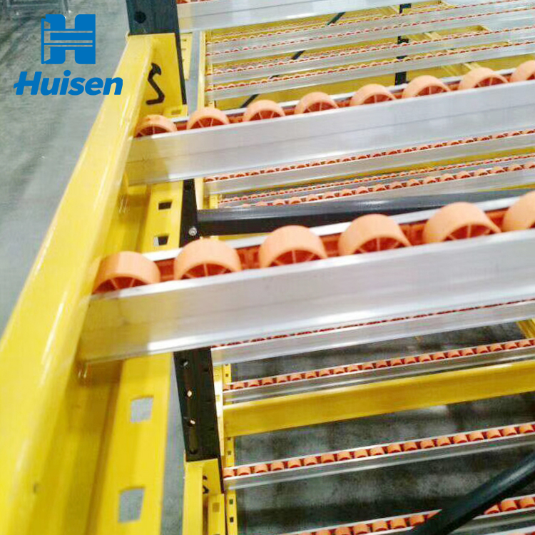 High Density Heavy Duty Steel Durable Corrosion Protection Flow Rack System For Warehouse Storage