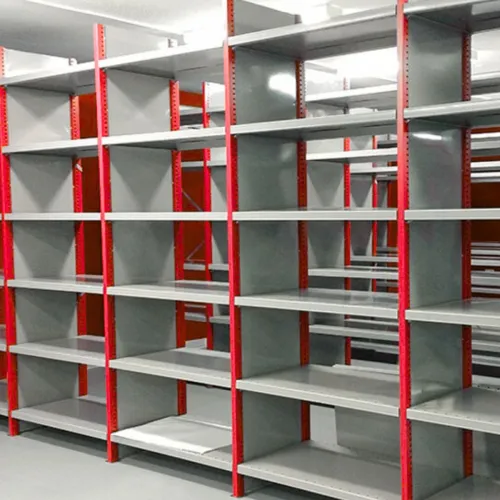 Bolt-free shelving racks for rapid assembly and clean storage