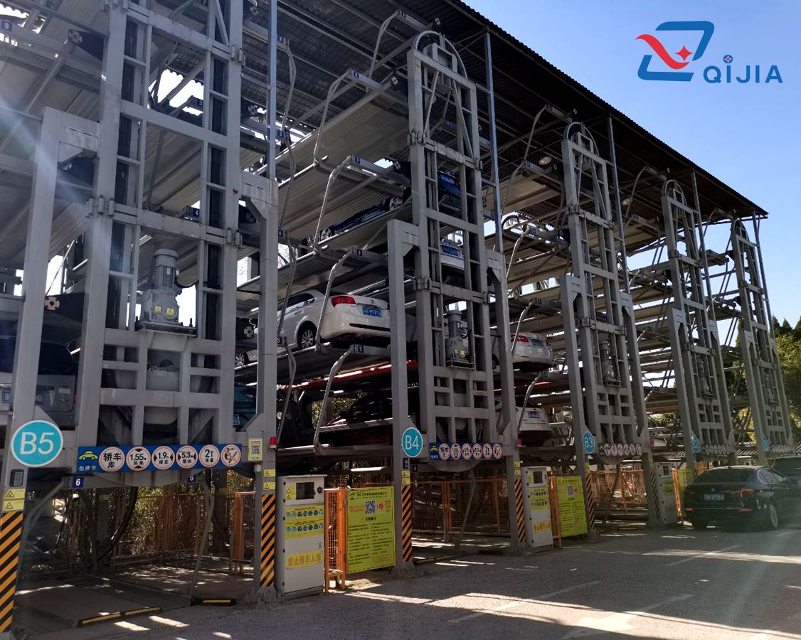 5 Floros 8 Parking Spaces Smart Multi-level Automatic Storage Car Rotary Parking Garage Touch Screen Operation 2350KGS Capacity