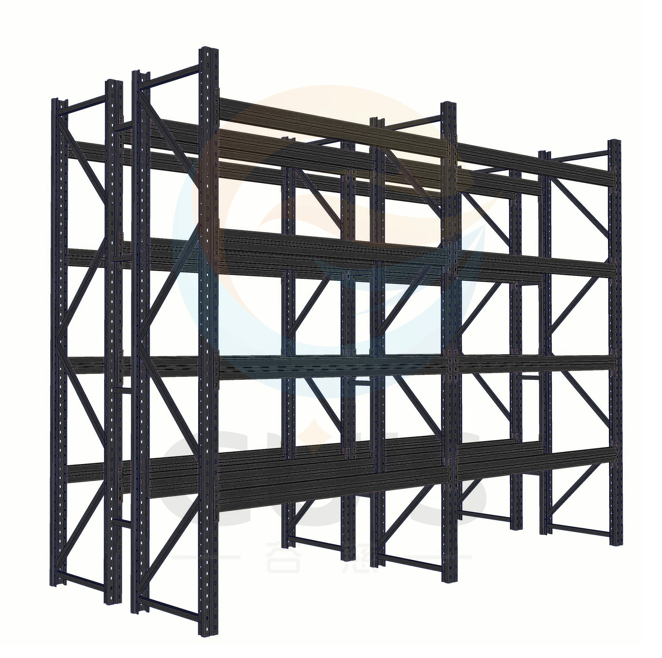 Custom Heavy Duty Industrial Steel Storage Carpet Roll Display Warehouse Beam Pallet Racking Systems Stacking Racks &amp; Shelves