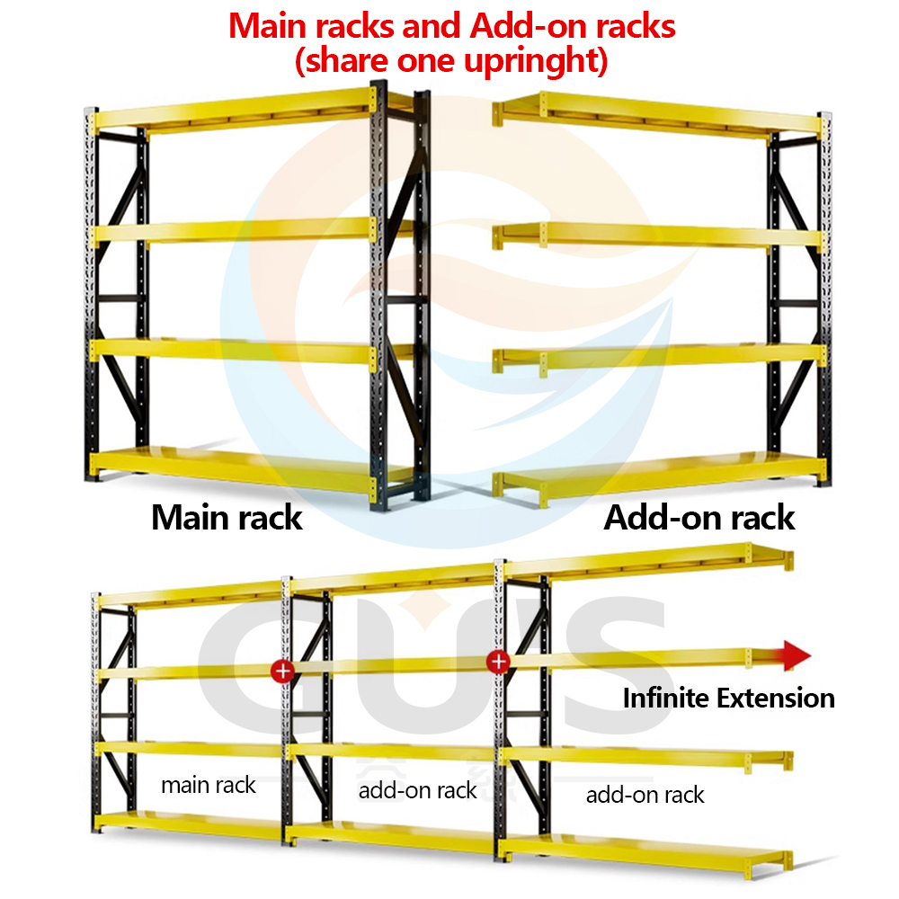 Adjustable Stainless Steel Industrial Storage Racks Home Supermarket Metal Tool Rack Anti-Rust Home Shelves Carton Packing