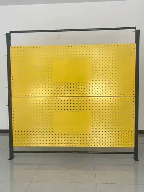JIAWANG Customizable Movable Metal Hole Perforated Wire Mesh Bending PVC Coated Warehouse Safety Fence Workshop Partition