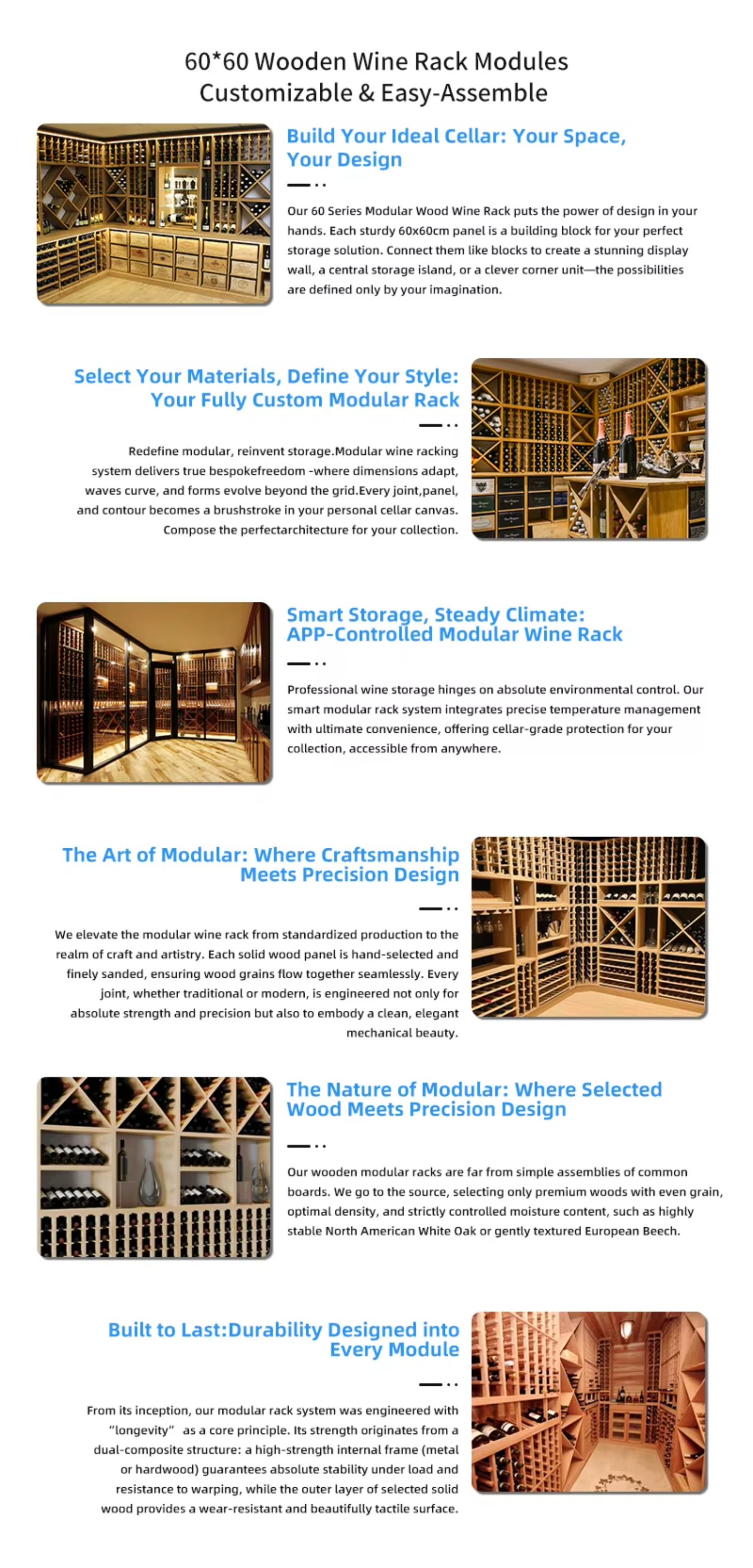 Wine Bar Cabinet Cable Display Rack Restaurant Villa Cellar Wine Wall Cabinet Custom Size Factory Supply