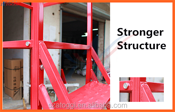 4-Step Rolling Steel Ladder with 1.5m High Platform 200KG Capacity Powder Coated Finish Warehouse Use
