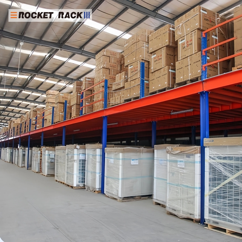 Modular Mezzanine Floor Racking 500KG Per Sqm for Logistics Center Steel Grating Floor Platform