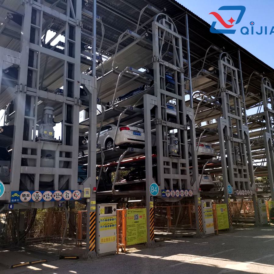 5 Floros 8 Parking Spaces Smart Multi-level Automatic Storage Car Rotary Parking Garage Touch Screen Operation 2350KGS Capacity