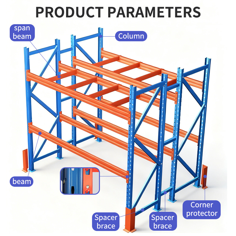 Snap Together Cold Rolled Steel 3-Layer Heavy Duty Clip Type Warehouse Shelving Racking with Card Slot Assembly and Beam Shelf