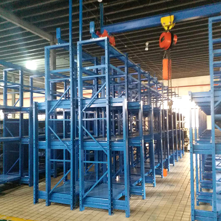 5 Layer Durable Steel Smooth Sliding Rail Labor Saving Manual Pull Out Mold Storage Rack