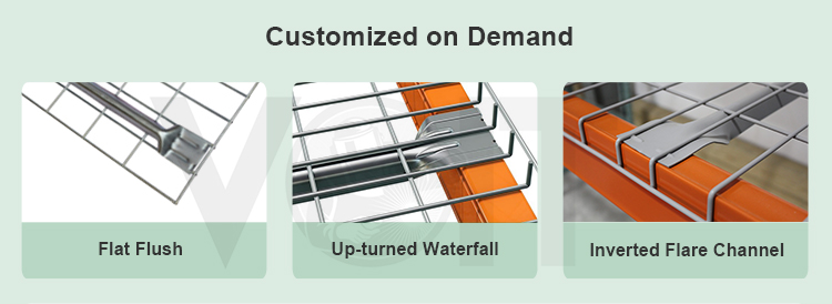 F/ U Channels Heavy Duty Steel Wire Mesh Decking for Warehouse Storage Pallet Rack