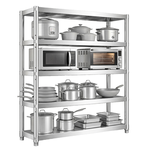 Heavy Duty 4 Tier Stainless Steel Storage Rack
