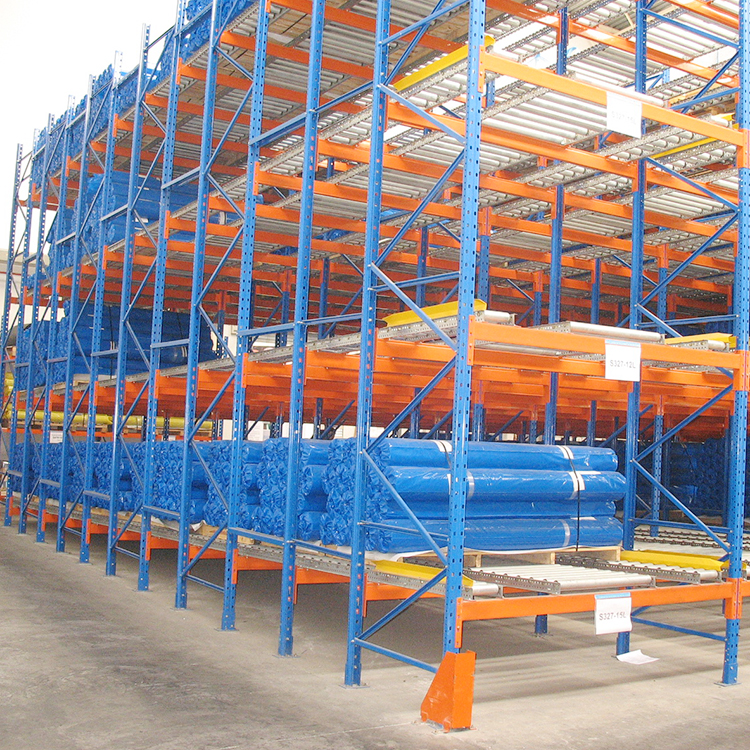 Heavy Duty Steel Sliding Shelving Warehouse Order Picking Carton Flow Rack