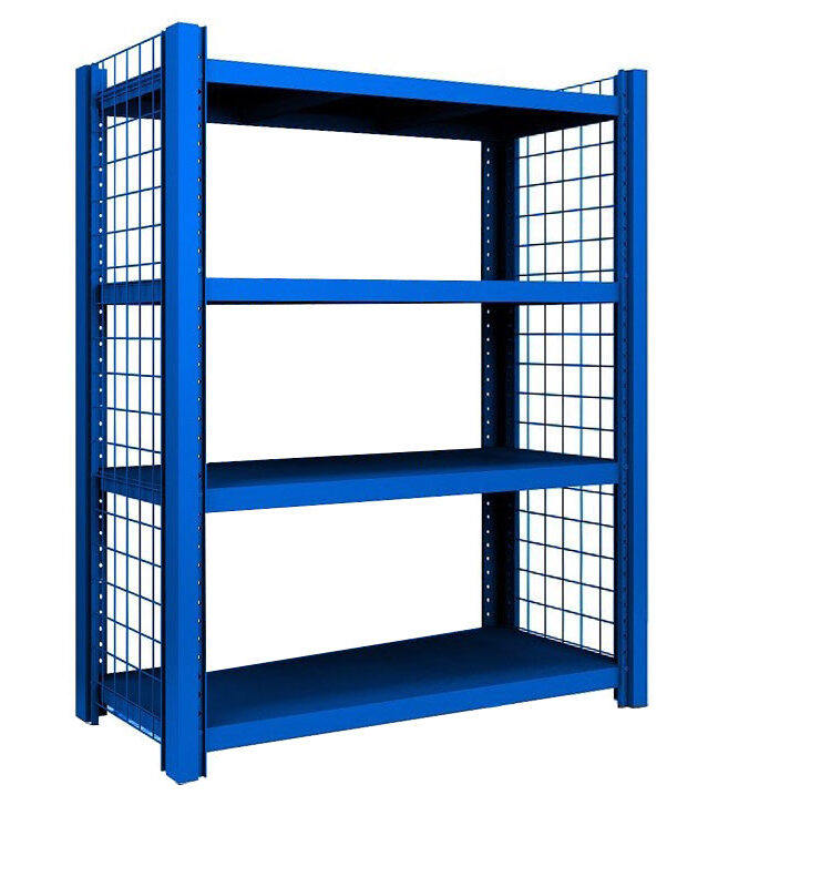 Wheeled Mobile Shelving Unit 4-Tier Storage Rack Display Stand Metal Frame Adjustable Sliding Grid Partitions 200kg Capacity