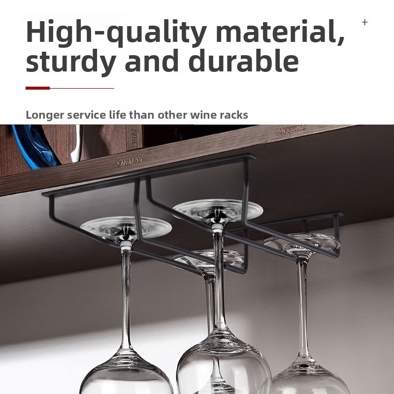 Upside-down Steel Wine Glass Rack Black/silver/red Colors Modern Design Moisture-proof Anti-corrosion Various Sizes For Hanging
