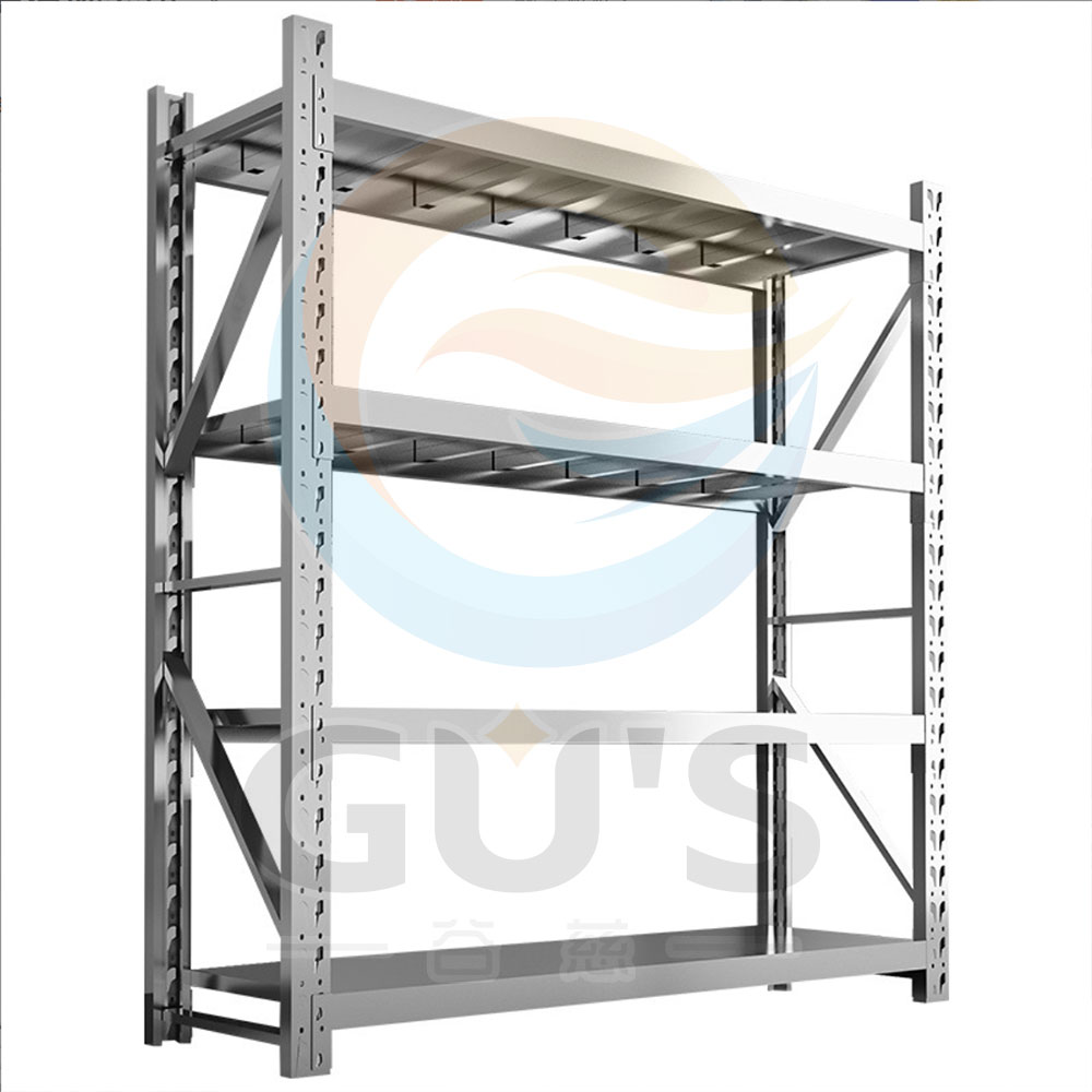 Adjustable Stainless Steel Industrial Storage Racks Home Supermarket Metal Tool Rack Anti-Rust Home Shelves Carton Packing