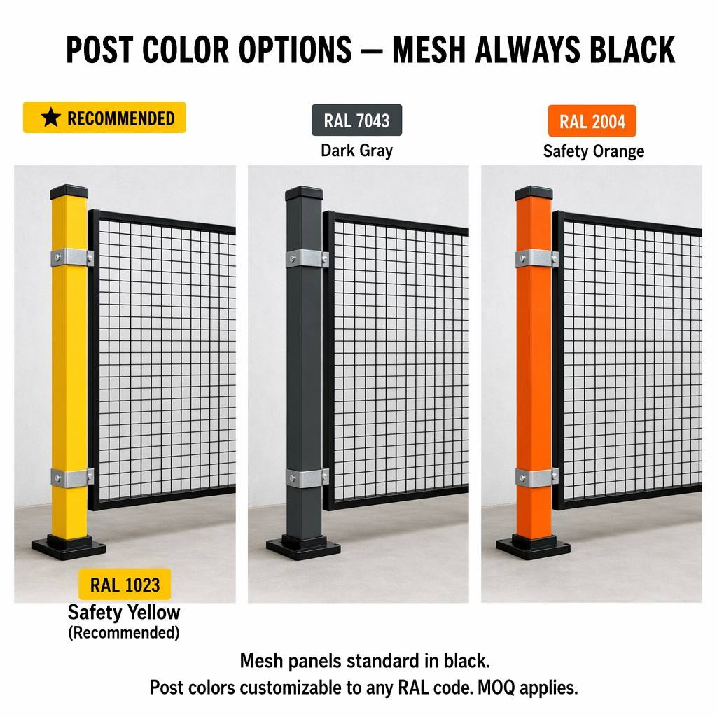 Modular Industrial Safety Fence Q235 Carbon Steel Machine Guard Workshop Partition Fencing Galvanized UV Resistant Custom Size