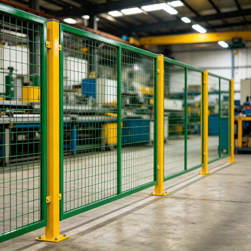 Customized Heavy Duty Steel Workshop Partition Fence - Industrial Safety Barrier for Warehouse &amp; Factory