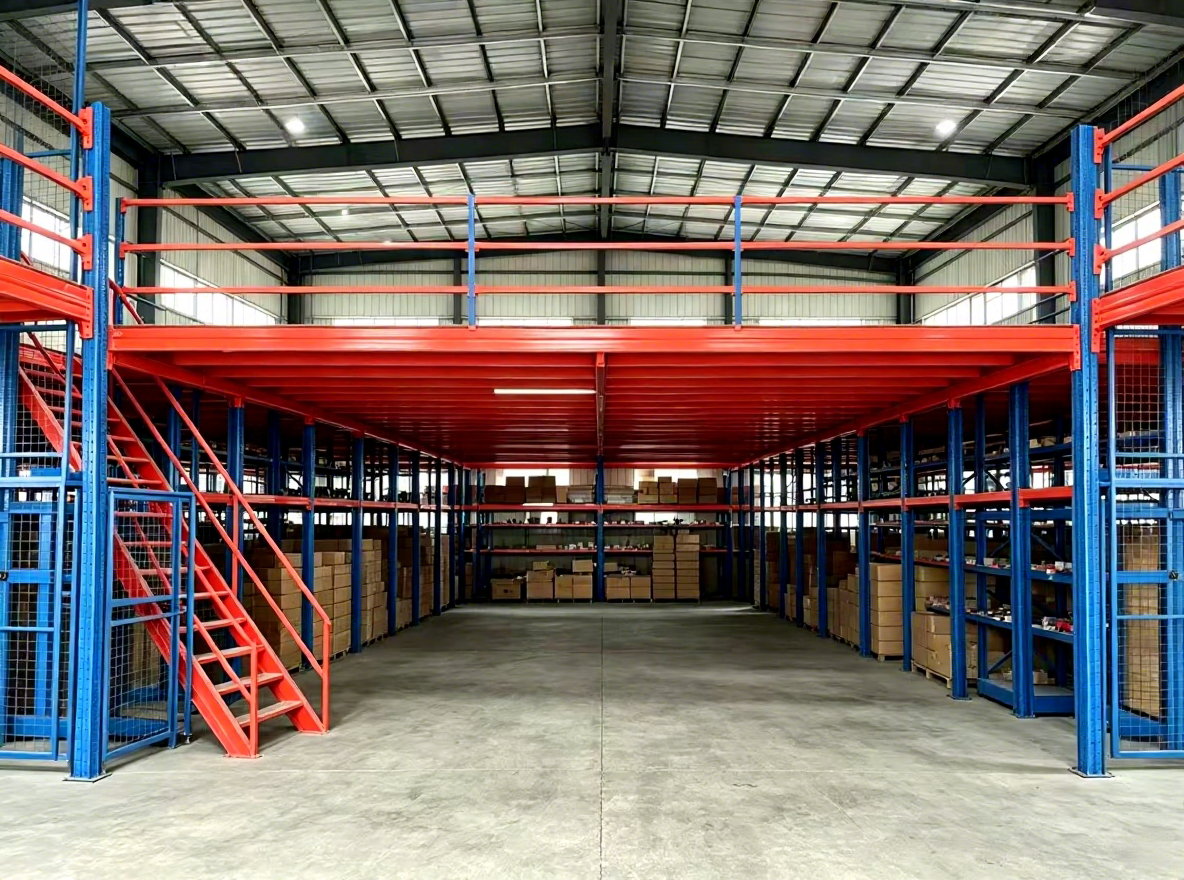 Industrial Heavy-Duty Modular Racking Cold Rolled Steel 3-Layer Warehouse Mezzanine Floor Platform Boltless Corrosion Protected