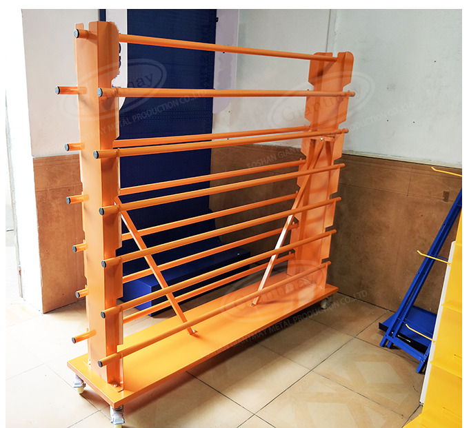 Custom Removable Double Sides Wrap Carpet Cloth Fabric Roll Display Rack Stand