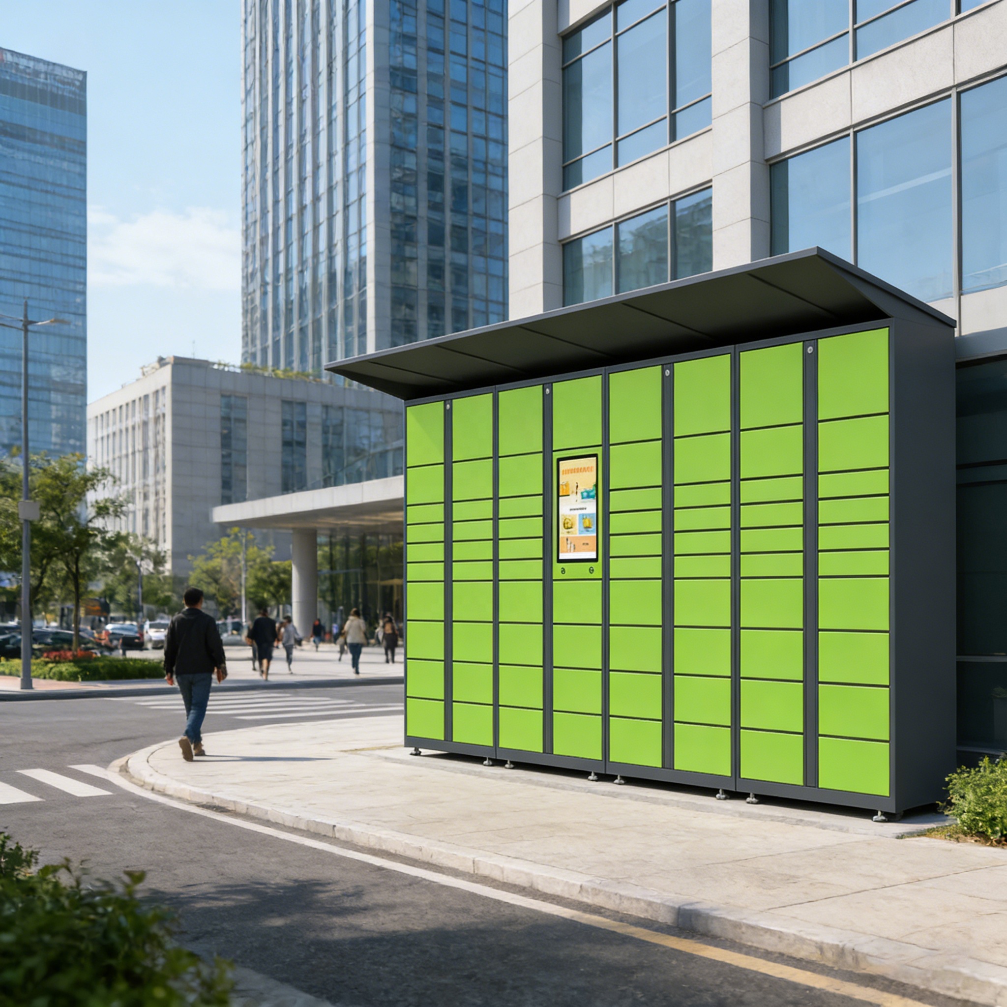 XINJU Smart Parcel Locker System Wall Mount Delivery Cabinet Intelligent Courier Locker Outdoor Indoor Automated Parcel Storage