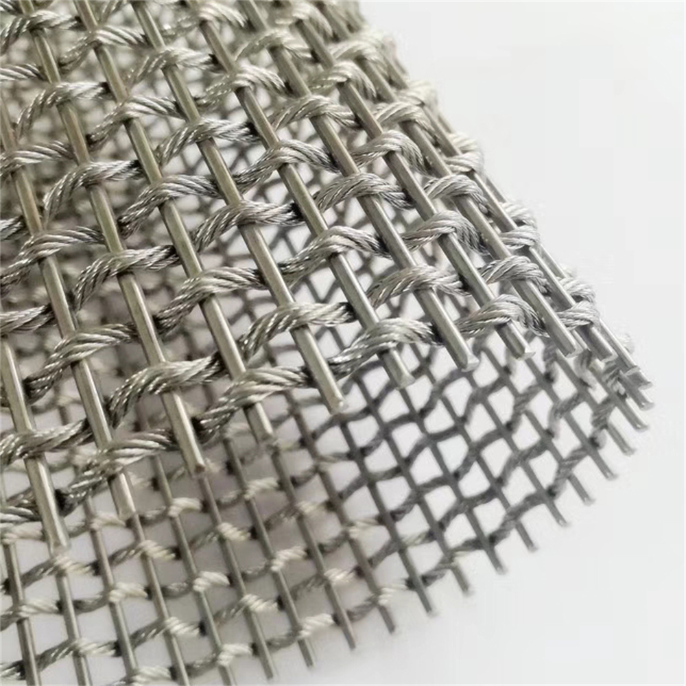 Flexible Stainless Steel Cable Mesh Panel Durable Decorative Rope Net For Facade Ceiling Partition And Commercial Design