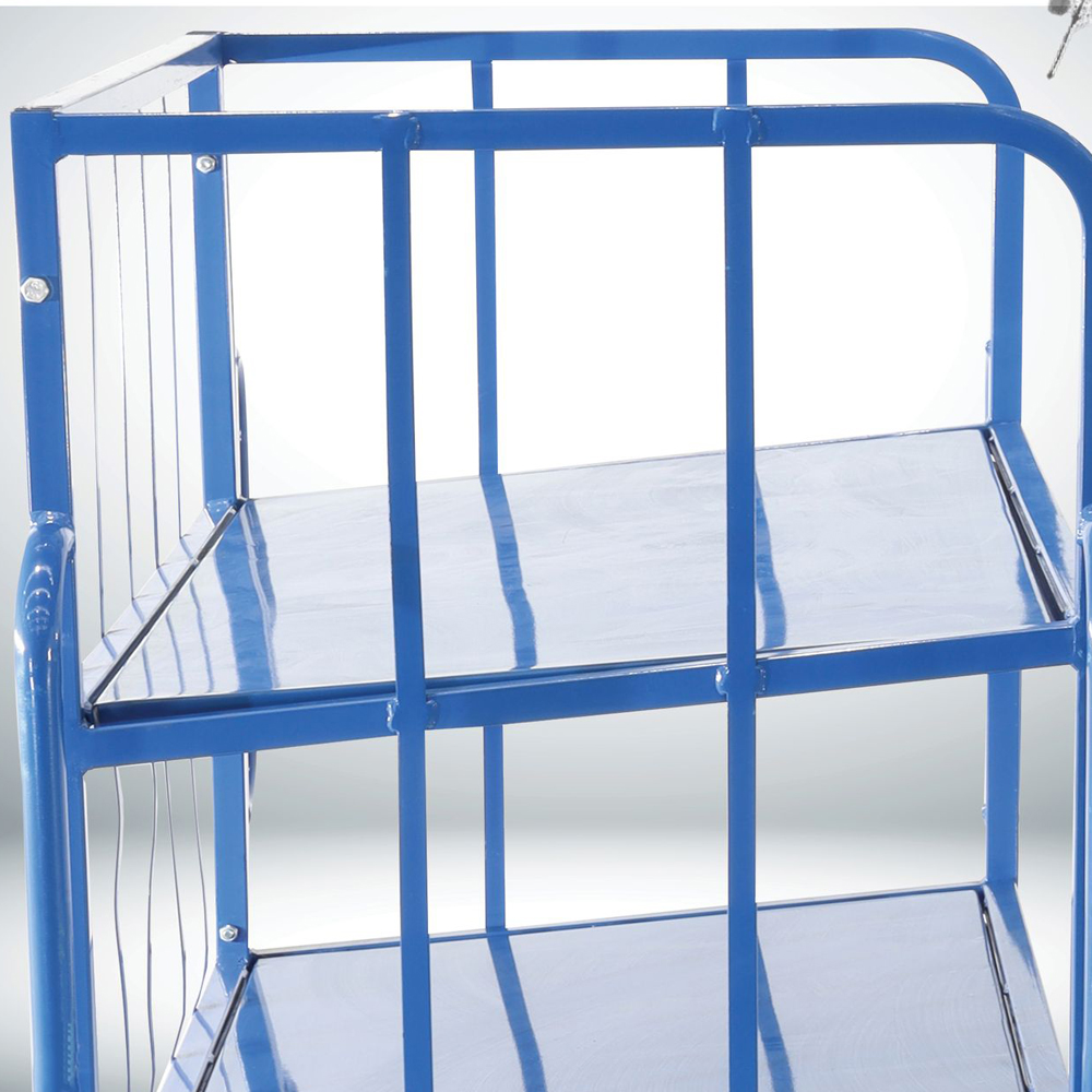 4 Layer Cuntomizable Heavy Duty Metal Shelf Trolley Warehouse Order Picking Storage Rack Material Handling Cart