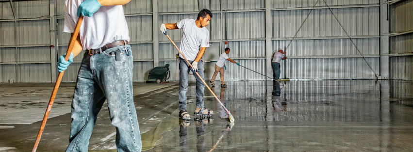 Industrial epoxy floor coating and warehouse surface protection
