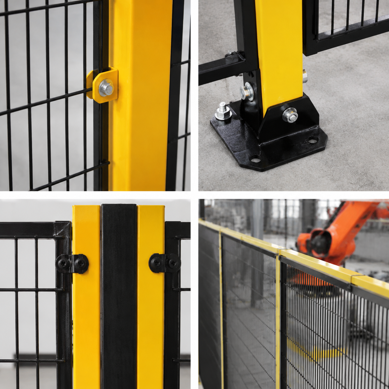 Modular Industrial Safety Fence Q235 Carbon Steel Machine Guard Workshop Partition Fencing Galvanized UV Resistant Custom Size