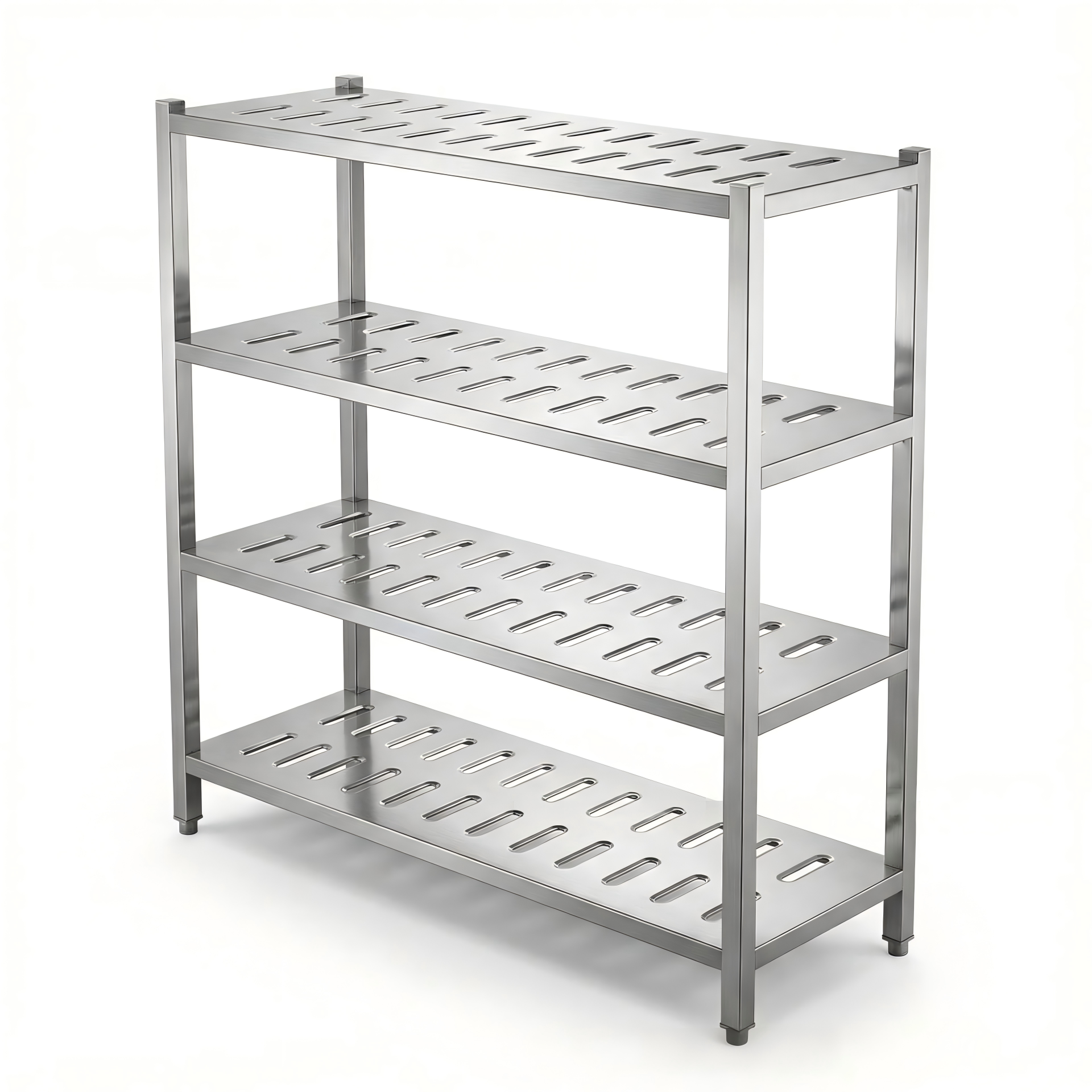 Heavy Duty 4 Tier Stainless Steel Storage Rack Commercial Kitchen Shelves Restaurant Shelving Unit Adjustable Metal Shelves