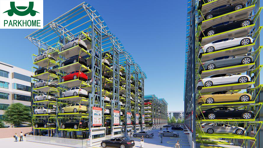 Intelligent Mechanical Vertical Multi-Storey Car Storage System Steel Automatic Smart Parking Lift for Rotary Parking Carport
