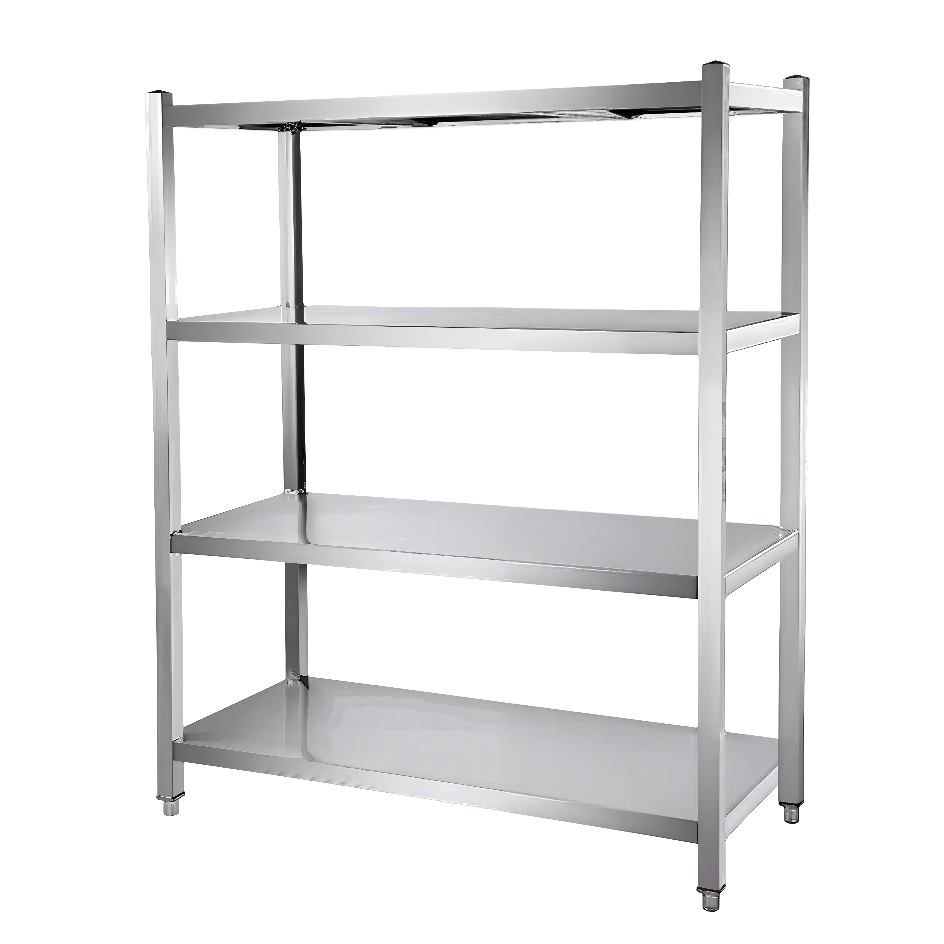 Heavy Duty 4 Tier Stainless Steel Storage Rack Commercial Kitchen Shelves Restaurant Shelving Unit Adjustable Metal Shelves