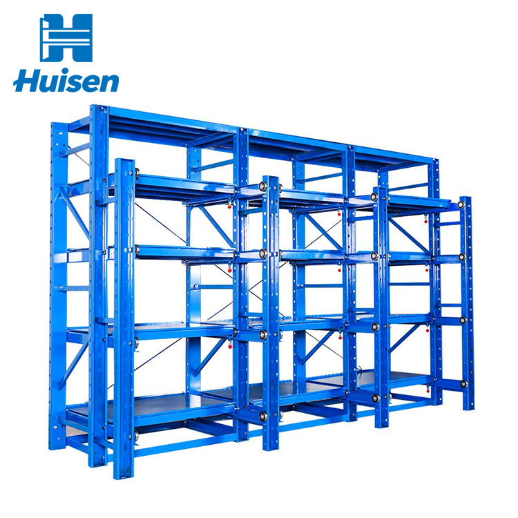 5 Layer Durable Steel Smooth Sliding Rail Labor Saving Manual Pull Out Mold Storage Rack