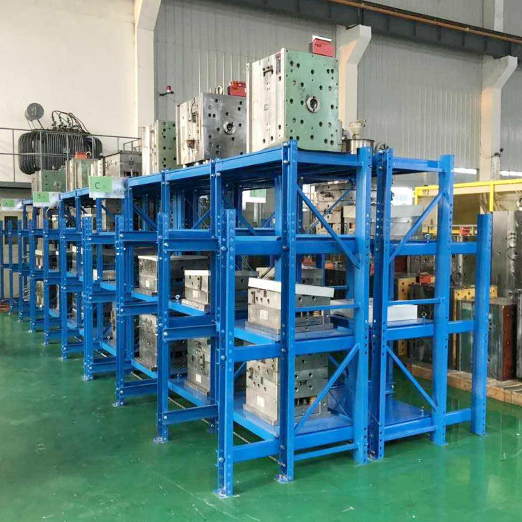 5 Layer Durable Steel Smooth Sliding Rail Labor Saving Manual Pull Out Mold Storage Rack