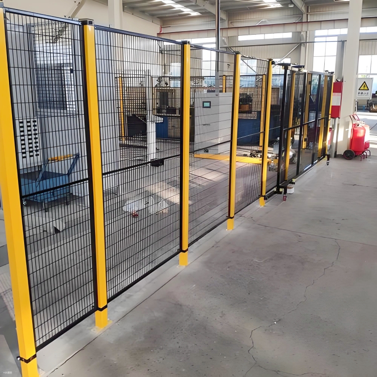 Steel Mesh Workshop Isolation Fence Warehouse Partition Custom Build Galvanized Yellow Black Safety Net Equipment Protection