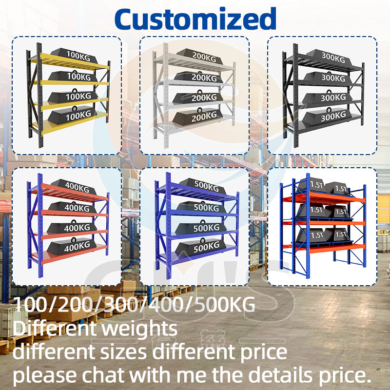 Adjustable Stainless Steel Industrial Storage Racks Home Supermarket Metal Tool Rack Anti-Rust Home Shelves Carton Packing