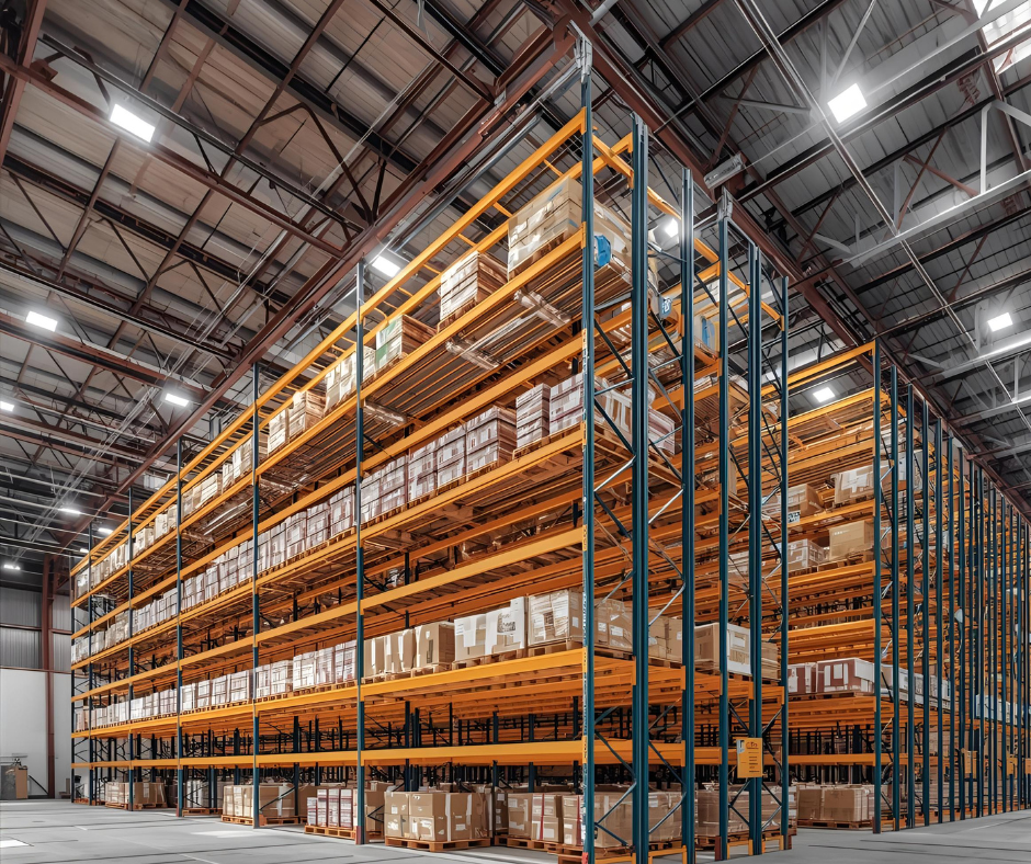 Engineered industrial pallet racking and multi-tier shelving systems