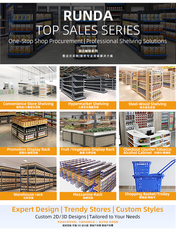 Supermarket Shelf & Storage Rack Display 16
