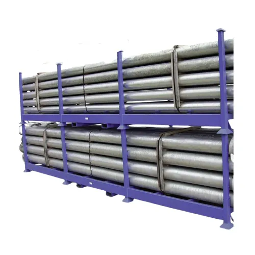Industrial pipe racking systems fabricated by Signature Racking Systems UAE