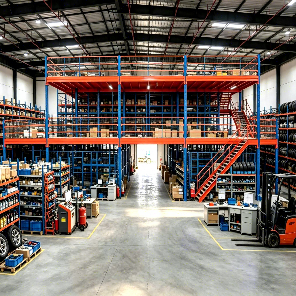 Industrial Heavy-Duty Modular Racking Cold Rolled Steel 3-Layer Warehouse Mezzanine Floor Platform Boltless Corrosion Protected