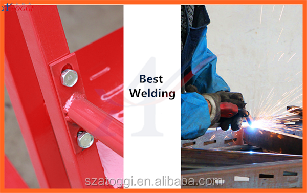 4-Step Rolling Steel Ladder with 1.5m High Platform 200KG Capacity Powder Coated Finish Warehouse Use
