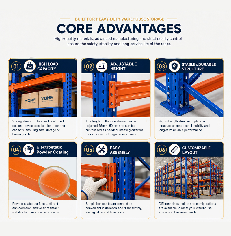 Industrial Beam Racking Steel Storage Rack Q235B Steel For Freight Distribution With Column Protectors