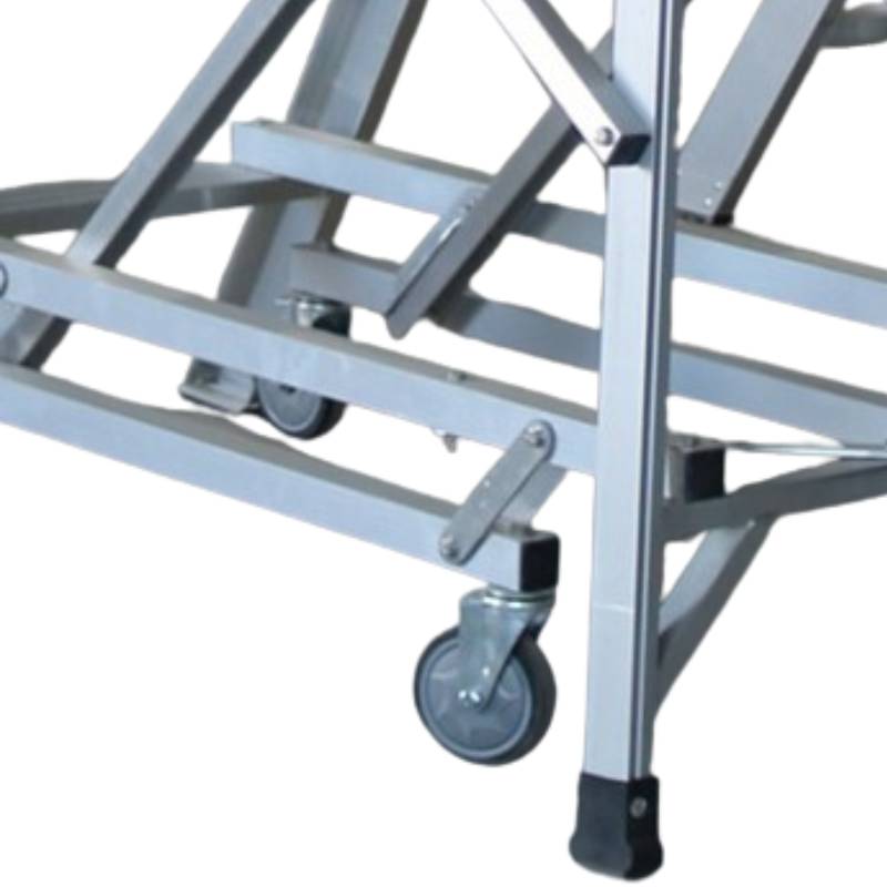 10 Steps Industrial Rolling Step Ladder 3m High Load Capacity Warehouse Aluminum Mobile Work Platform