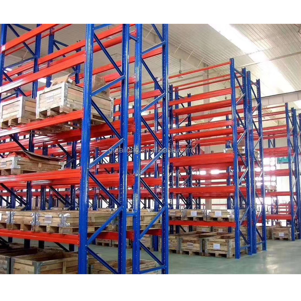 Warehouse Pallet Racking Heavy-Duty Metal Beam Adjustable Selective 5-Layer Shelving Systems CE Certified Customizable Plug-In