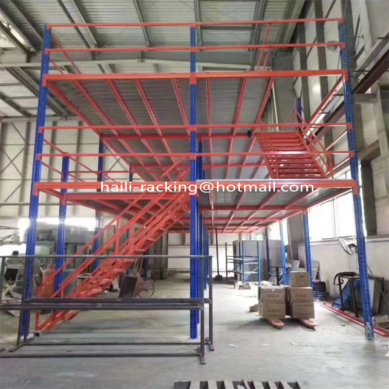 Warehouse Free Standing Modular Mezzanine Floor Kits With Stairway and Elevator