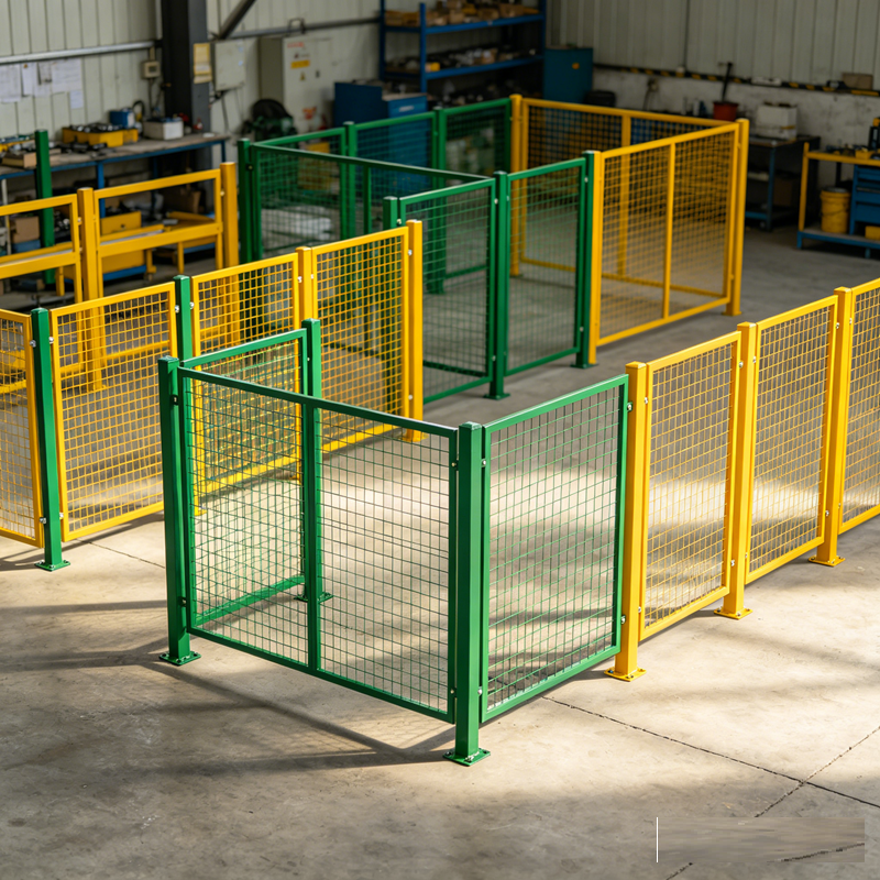 Customized Heavy Duty Steel Workshop Partition Fence - Industrial Safety Barrier for Warehouse &amp; Factory